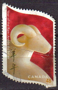 Canada 2003 Scott 1969 Sello º Año del Carnero Aries usado Michel 2090